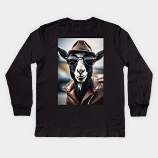 funny goat Kids Long Sleeve T-Shirt